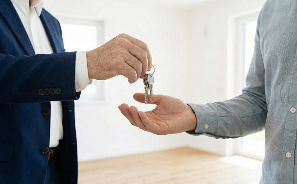 Schlüsselübergabe beim Immobilienverkauf in Dresden